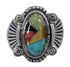 Southwest Multicolor Sterling Silver Ring Size 8-1/4 EX56270